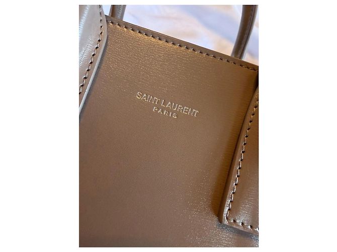 Saint Laurent Sac de Jour Borsa in Pelle - Grigia Grigio - vista 8