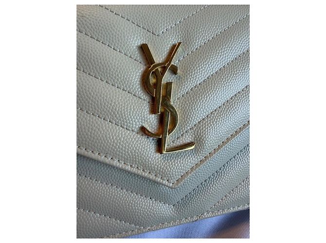 Saint Laurent Monogram Schultertasche Hellgrau - Ansicht 10