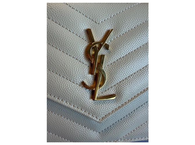 Saint Laurent Monogram Schultertasche Hellgrau - Ansicht 12