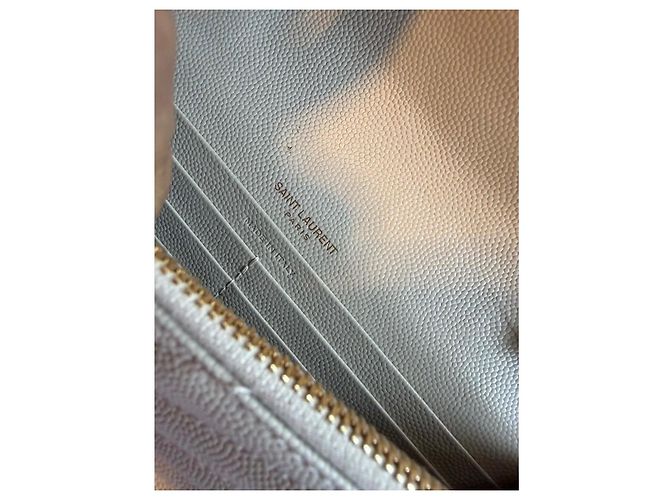 Saint Laurent Monogram Schultertasche Hellgrau - Ansicht 9