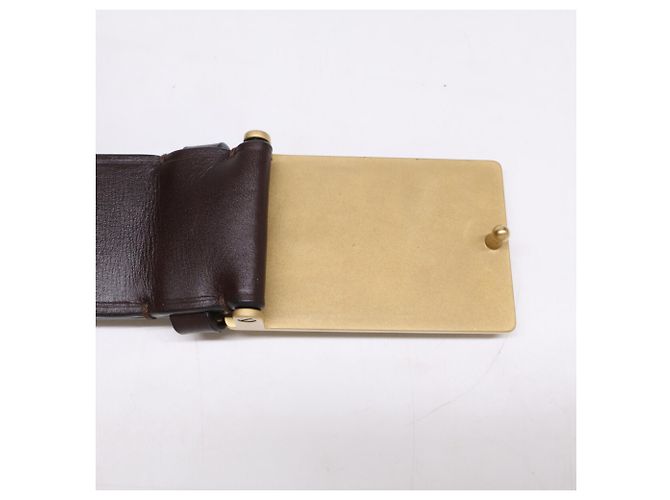 Cinto de couro Louis Vuitton M6811U Aventour Castanho escuro - vista 5