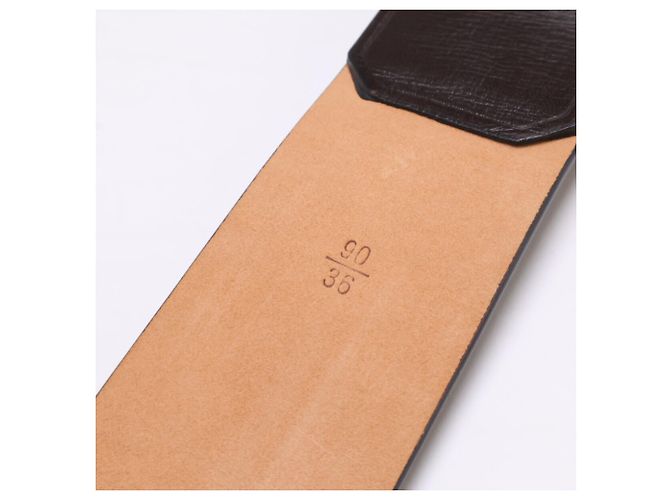 Cinto de couro Louis Vuitton M6811U Aventour Castanho escuro - vista 9