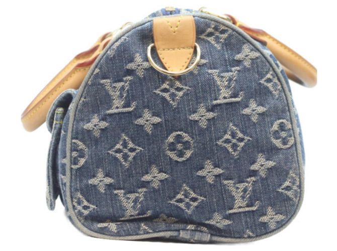 Borsa Louis Vuitton Monogram Denim Neo Speedy Blu - vista 2