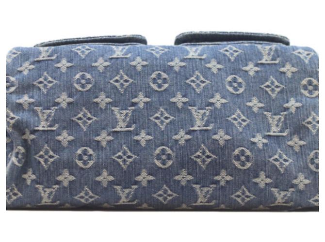 Borsa Louis Vuitton Monogram Denim Neo Speedy Blu - vista 5