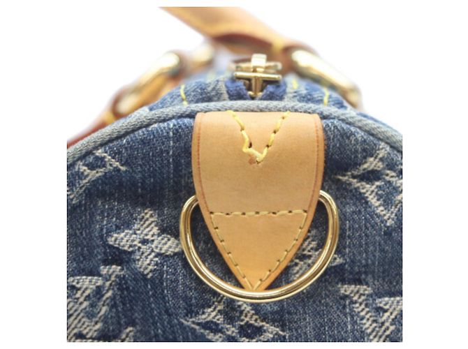 Borsa Louis Vuitton Monogram Denim Neo Speedy Blu - vista 6