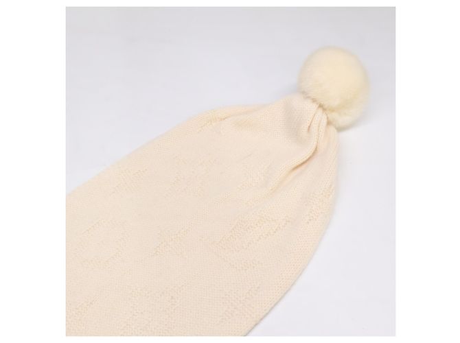 Stola in cashmere avorio Louis Vuitton Crudo - vista 4