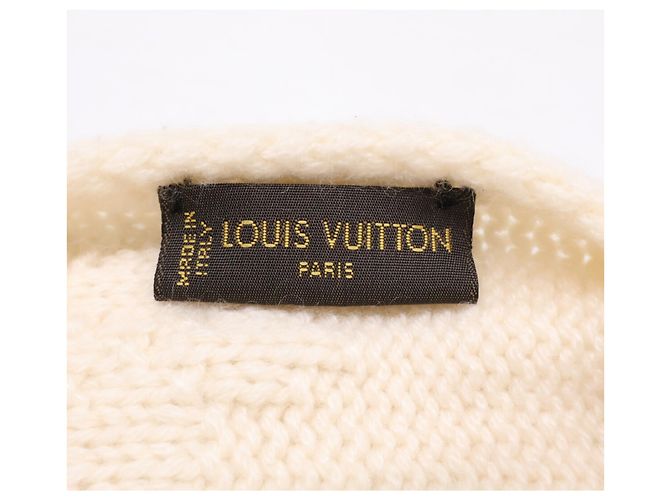 Stola in cashmere avorio Louis Vuitton Crudo - vista 5