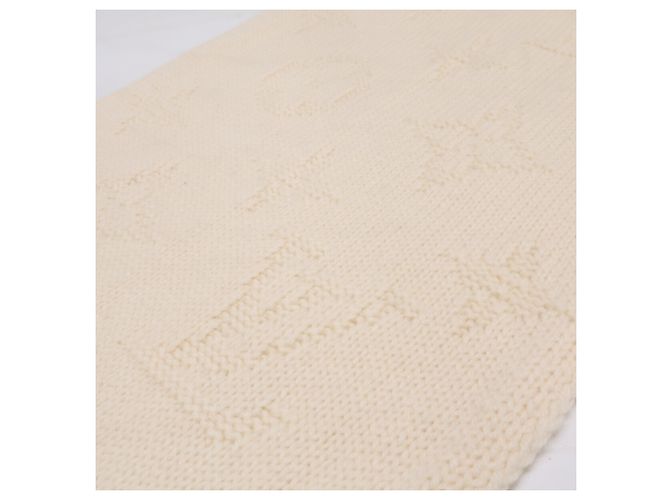 Stola in cashmere avorio Louis Vuitton Crudo - vista 7