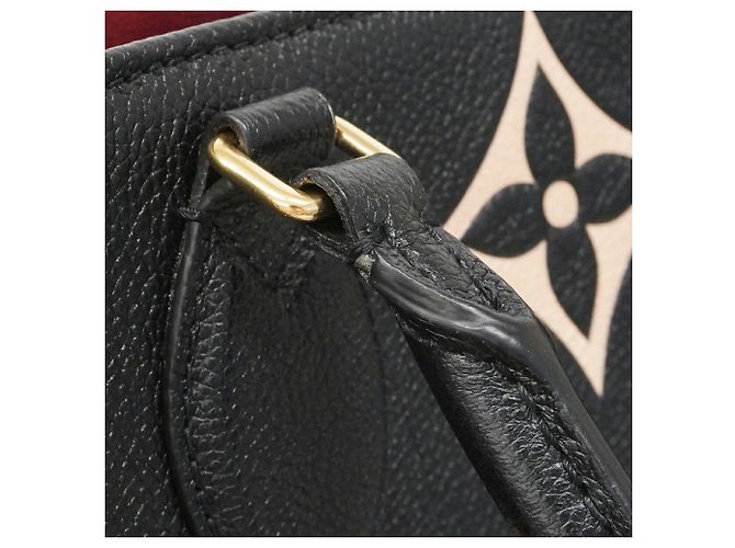 Borsa Tote Louis Vuitton Monogram Empreinte Bicolor OnTheGo MM Nero Beige - vista 8