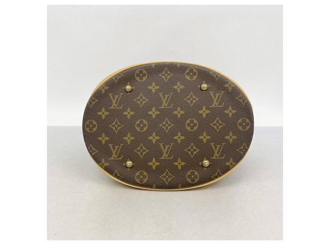 Borsa Tote Louis Vuitton Monogram Bucket GM Marrone - vista 3