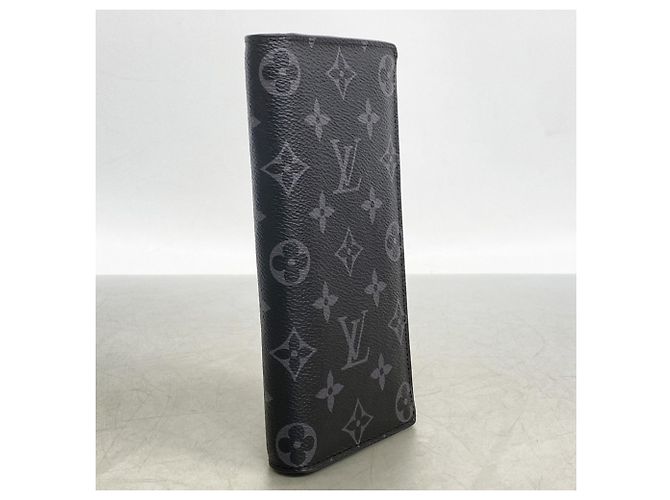 Brazza Louis Vuitton Monogram Eclipse Long Wallet Black - view 2