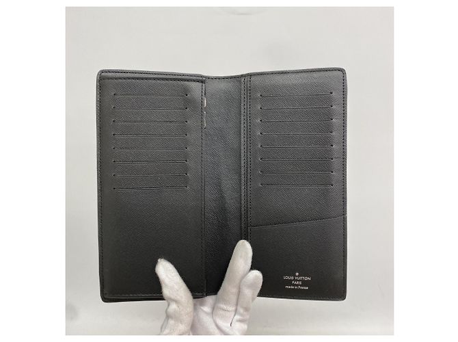 Brazza Louis Vuitton Monogram Eclipse Long Wallet Black - view 3
