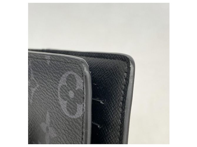 Brazza Louis Vuitton Monogram Eclipse Long Wallet Black - view 6