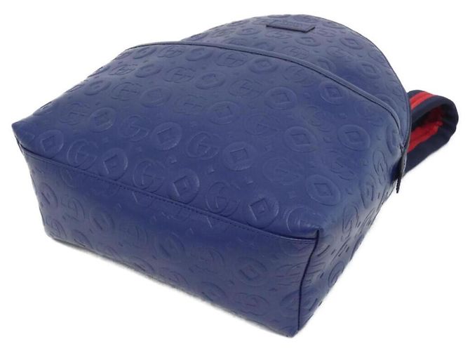 Gucci Lederrucksack Blau - Ansicht 3