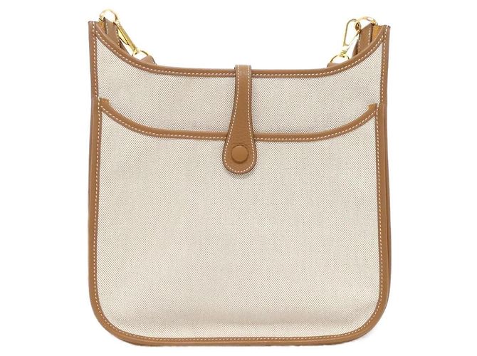 Hermès Borsa a Spalla Hermes Evelyne 3 PM Beige D'oro Crudo - vista 2
