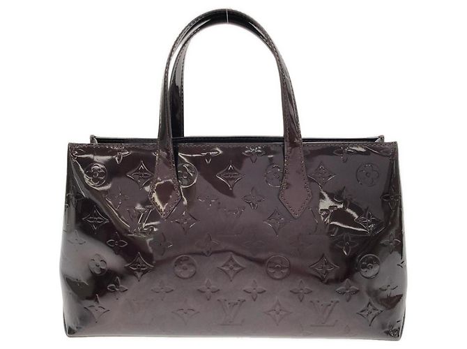 Borsa Louis Vuitton Vernis Wilshire PM Bordò - vista 2