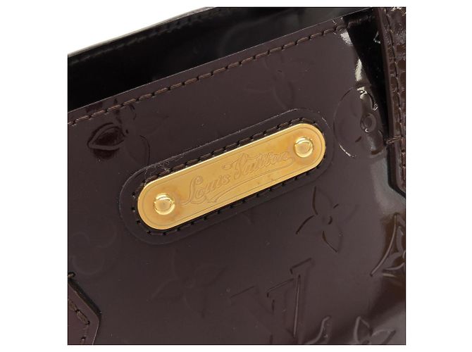 Borsa Louis Vuitton Vernis Wilshire PM Bordò - vista 5