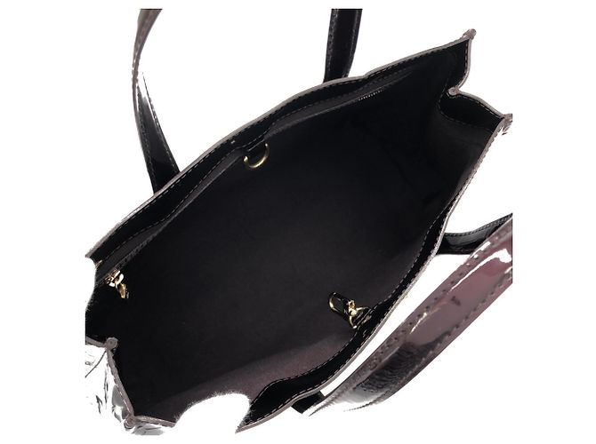 Borsa Louis Vuitton Vernis Wilshire PM Bordò - vista 7