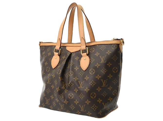 Borsa Louis Vuitton Monogram Palermo PM Marrone - vista 3