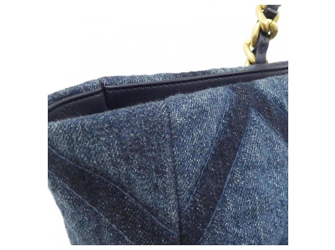 Borsa Chanel 19 AS3660 Blu - vista 5