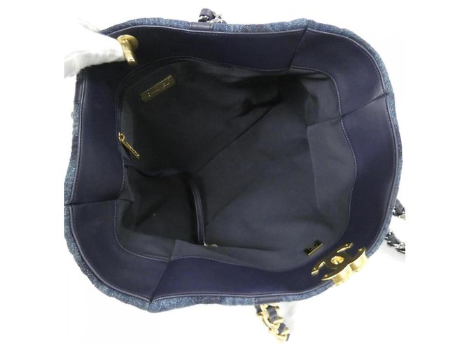 Borsa Chanel 19 AS3660 Blu - vista 9
