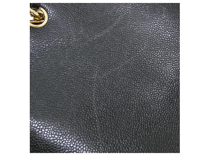 Borsa a tracolla Chanel in pelle di vitello martellata nera Nero - vista 6