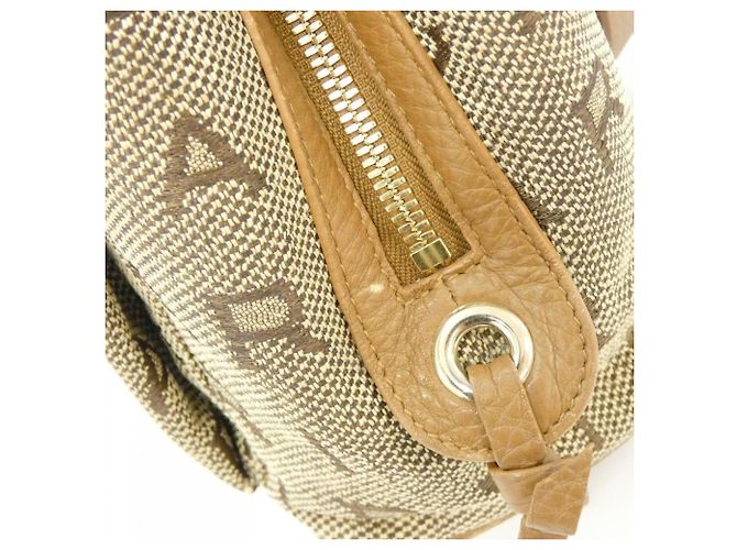Bulgari Borsa a tracolla in tela beige e marrone Bvlgari - vista 6