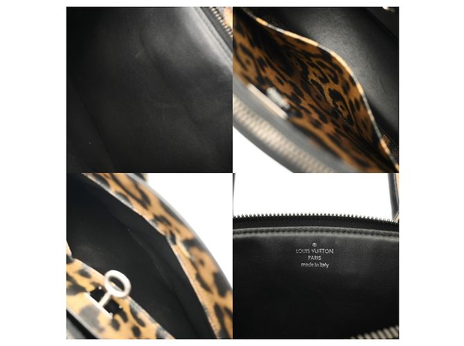 Borsa Louis Vuitton City Steamer stampa leopardata Marrone Nero - vista 10
