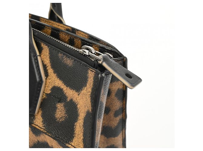 Borsa Louis Vuitton City Steamer stampa leopardata Marrone Nero - vista 8
