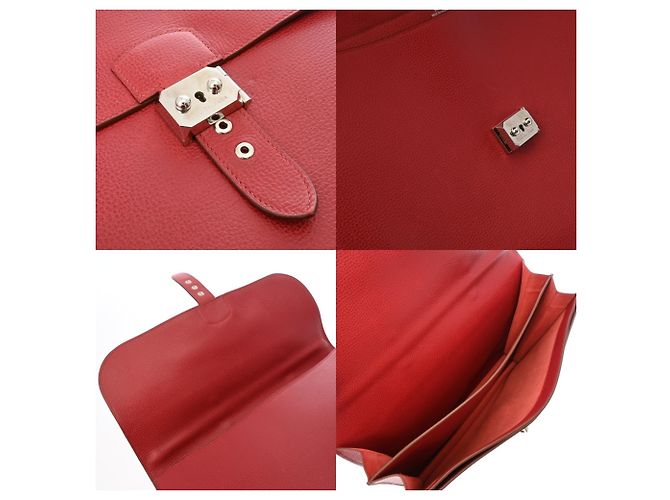 Hermès HERMES Sac à Dépêches 38 Business Bag Rosso - vista 10