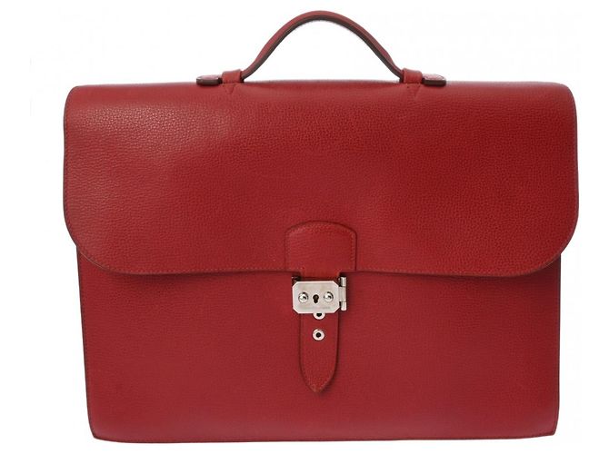 Hermès HERMES Sac à Dépêches 38 Business Bag Rosso - vista 2