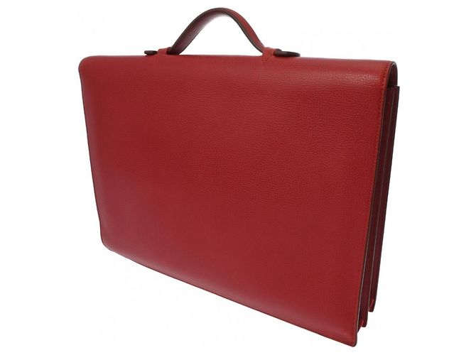 Hermès HERMES Sac à Dépêches 38 Business Bag Rosso - vista 3