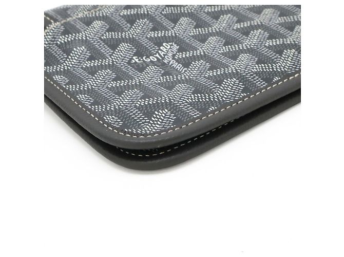 Borsa Goyard Plume Grigia e Bianca Marrone Bianco - vista 4