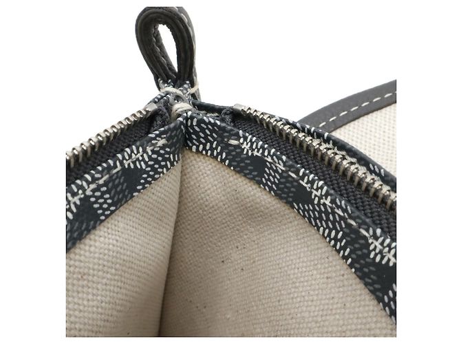 Borsa Goyard Plume Grigia e Bianca Marrone Bianco - vista 8
