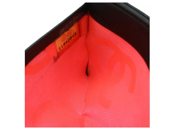 Tarjetero Chanel Cambon Line Coco Mark Negro Rosa - vista 6