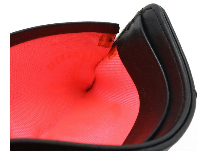 Tarjetero Chanel Cambon Line Coco Mark Negro Rosa - vista 7