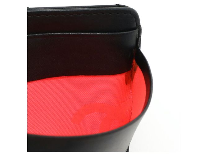 Tarjetero Chanel Cambon Line Coco Mark Negro Rosa - vista 8