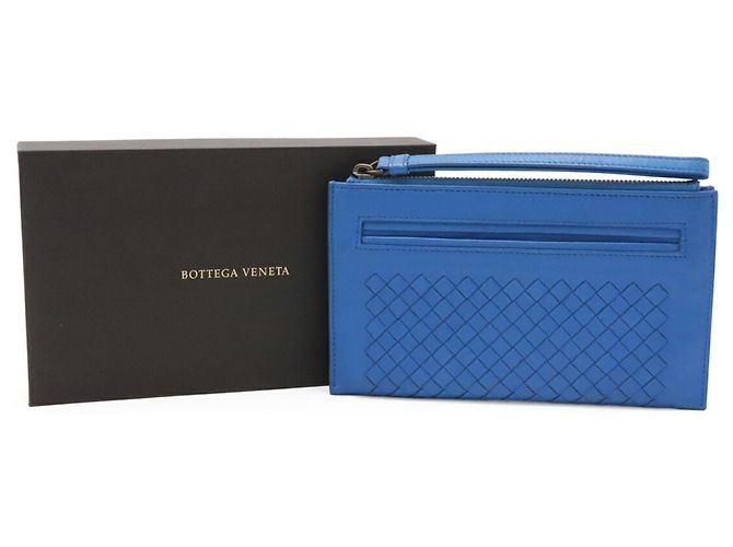 Clutch Bottega Veneta Intrecciato Blu - vista 10
