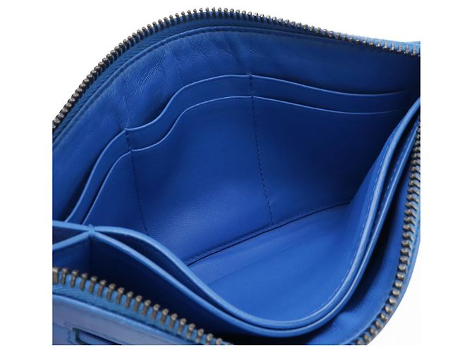 Clutch Bottega Veneta Intrecciato Blu - vista 8