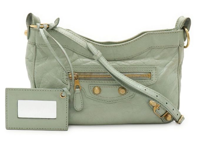 Borsa a tracolla in pelle verde chiaro Balenciaga - vista 2