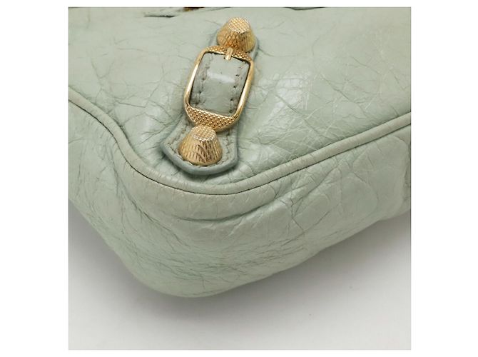 Borsa a tracolla in pelle verde chiaro Balenciaga - vista 4