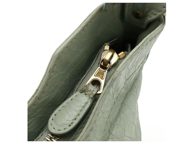 Borsa a tracolla in pelle verde chiaro Balenciaga - vista 5