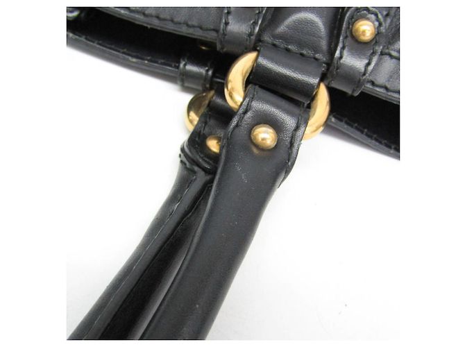 Gucci Guccissima Handtasche aus Leder in Scarlet mit Interlocking G Schwarz - Ansicht 10