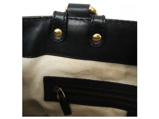Gucci Guccissima Handtasche aus Leder in Scarlet mit Interlocking G Schwarz - Ansicht 16