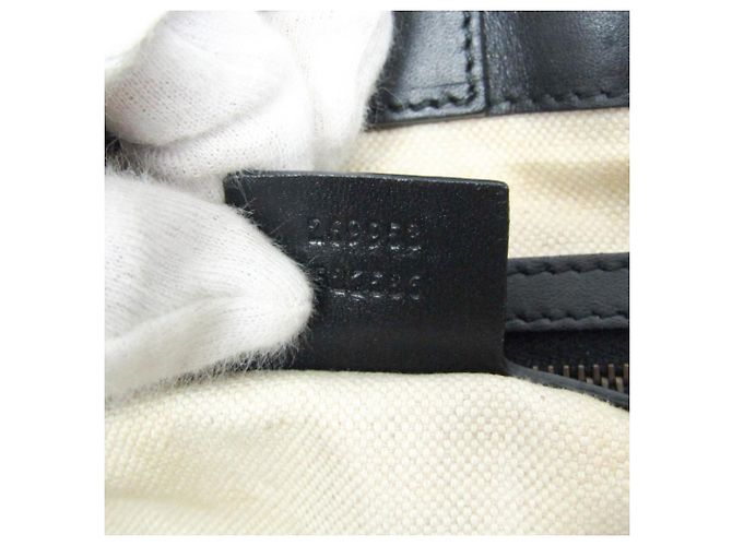 Gucci Guccissima Handtasche aus Leder in Scarlet mit Interlocking G Schwarz - Ansicht 19