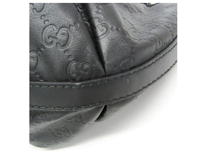 Gucci Guccissima Handtasche aus Leder in Scarlet mit Interlocking G Schwarz - Ansicht 4
