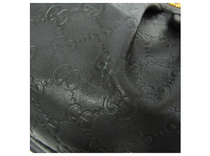 Gucci Guccissima Handtasche aus Leder in Scarlet mit Interlocking G Schwarz - Ansicht 5