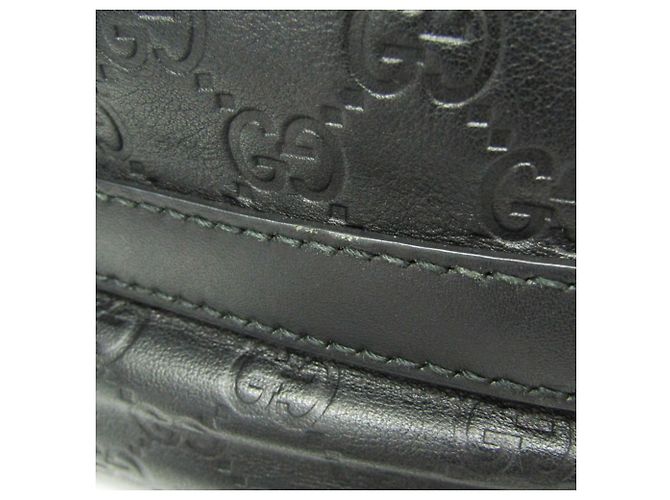 Gucci Guccissima Handtasche aus Leder in Scarlet mit Interlocking G Schwarz - Ansicht 6