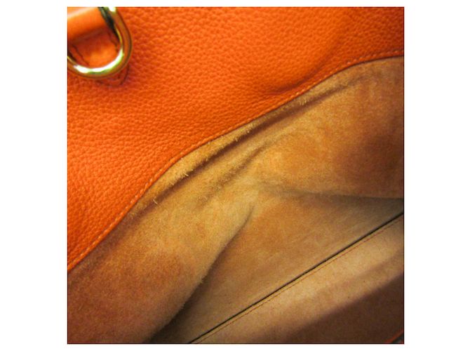Borsa Tote Gucci Logo 674822 in Pelle Arancione - vista 14