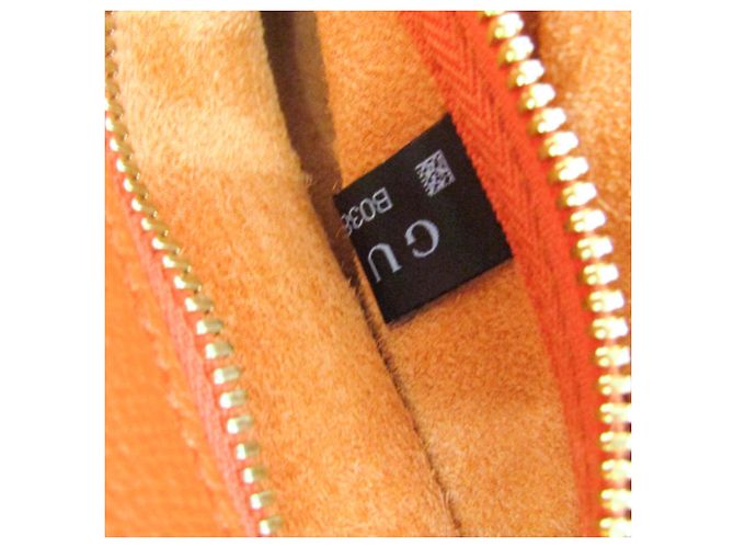 Borsa Tote Gucci Logo 674822 in Pelle Arancione - vista 16